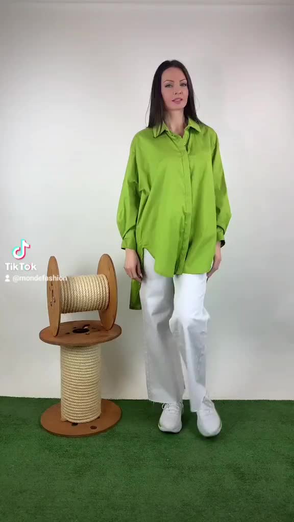 Oversize πουκάμισο lime
