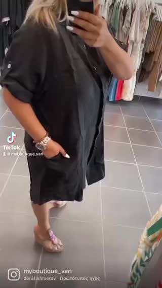 Φόρεμα σεμιζιε 100% Λινό