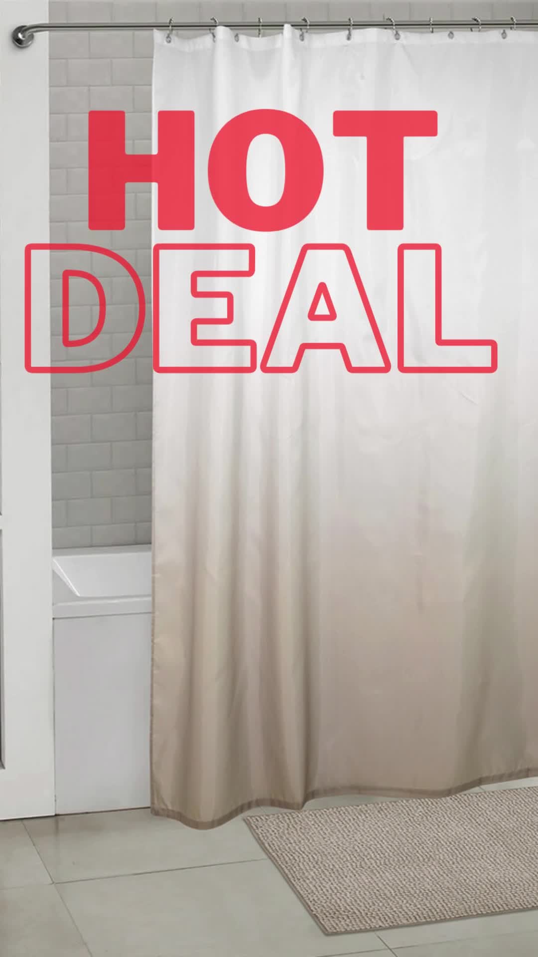 Κουρτίνα μπάνιου με δώρο το ταπέτο