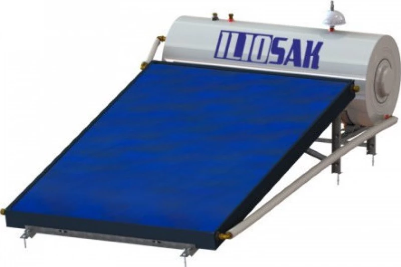 ILIOsak Pro Low 160lt/2.4m² Glass Χαμηλού Ύψους Διπλής Ενέργειας