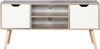 Ξύλινο Έπιπλο Τηλεόρασης Alina Sonoma Μ120xΠ38xΥ58cm