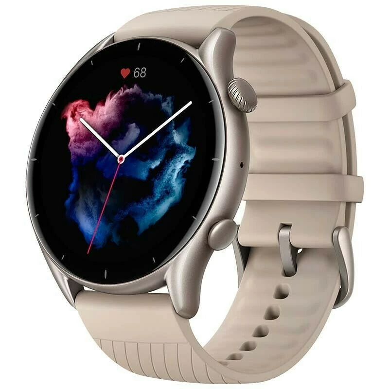 Amazfit GTR 3 Aluminium 46mm Αδιάβροχο Smartwatch με Παλμογράφο (Moonlight Grey)