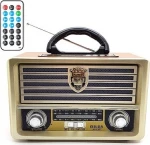 Meier M113BT Retro Επιτραπέζιο Ραδιόφωνο Επαναφορτιζόμενο με USB Καφέ