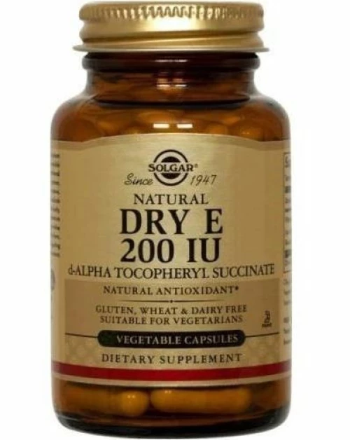 Solgar Dry Vitamin E 200 IU 50 φυτικές κάψουλες