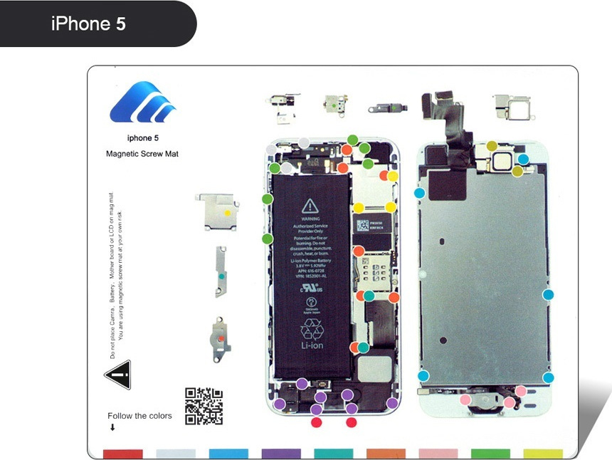 Best Μαγνητικό Υπόστρωμα Διαχείρισης Βιδών iPhone 5 BST-111-IP5