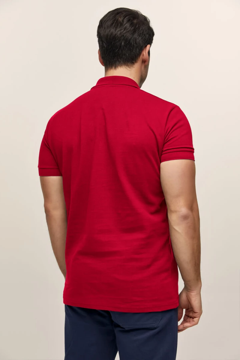 Bodymove Ανδρική Μπλούζα Πικέ #672 672-9 Κόκκινο