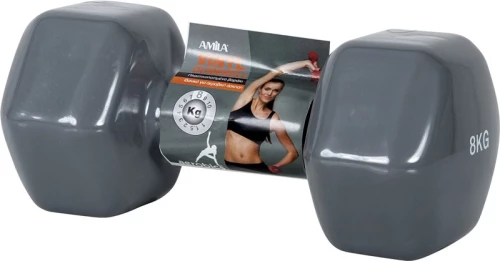 AMILA Βαράκι πλαστικοποιημένο 8kg Γκρι