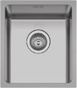 Karag BL 792 Υποκαθήμενος Νεροχύτης Inox Σατινέ 38x44cm Ασημί