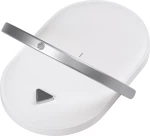 GloboStar ECLIPSE 76559 Μοντέρνο Επιτραπέζιο Φωτιστικό LED 15W Ασύρματη Φόρτιση Φυσικό Λευκό Μ17xΠ13xΥ10 Λευκό