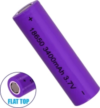 GloboStar Επαναφορτιζόμενη Μπαταρία Λιθίου 18650 FLAT PIN 3400mAh Li-ion 3.7V 12.6W