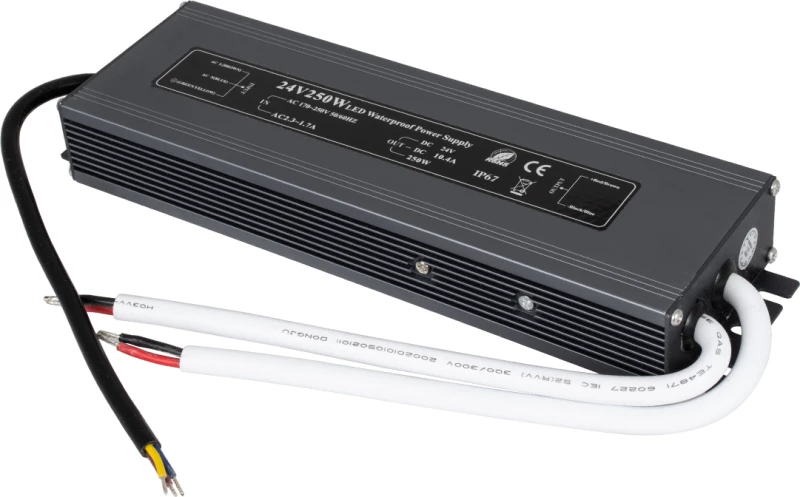 GloboStar 73064 Τροφοδοτικό LED DC 24V 250W Αδιάβροχο IP67 Max 250W 10.45A