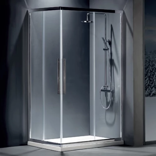 Devon Flow Corner Entry Chrome Clean Glass 100x90x195 Παραλληλόγραμμη Καμπίνα