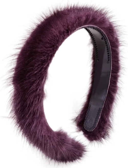 Γούνινη στέκα μαλλιών Purple