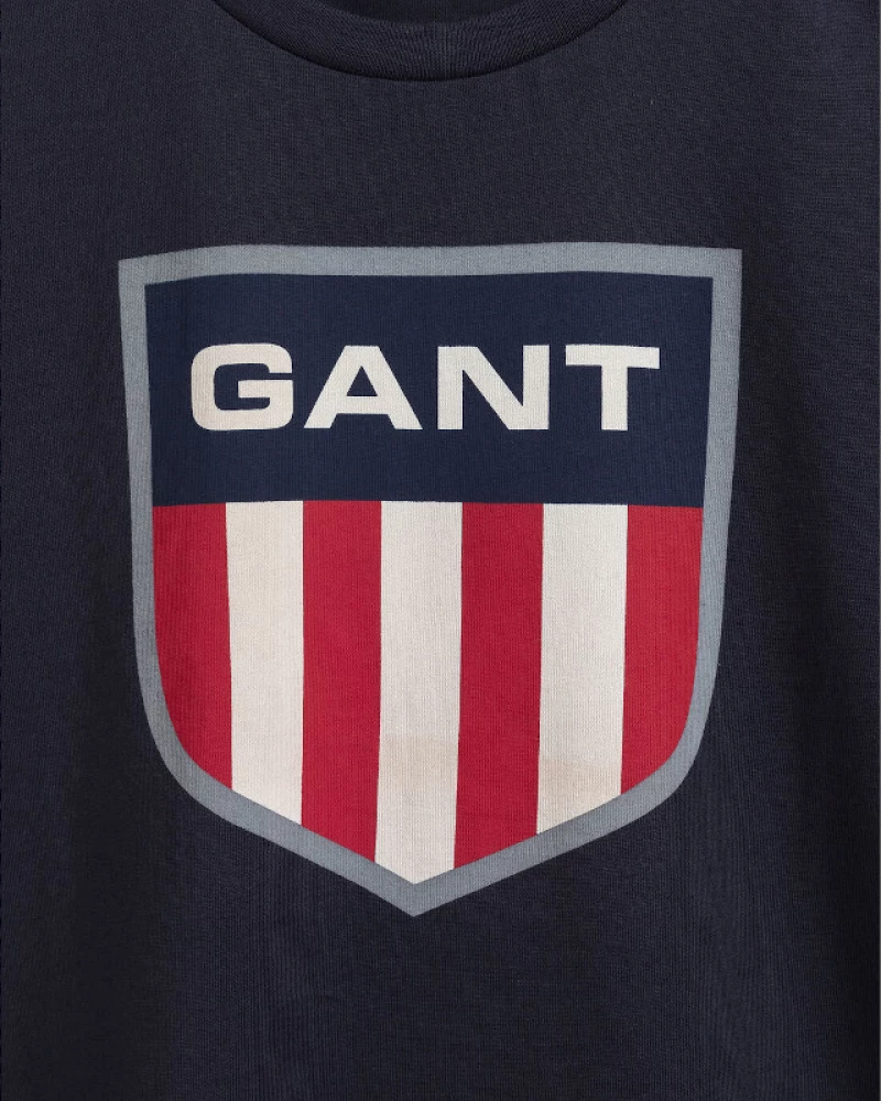 Gant Παιδικό T-shirt με Logo Archive Shield Big Navy Μπλε