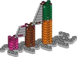 Gigo Πλαστικά Παιχνίδια Κατασκευής Math Tower 3D