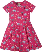 Frugi Φόρεμα “Rainbow Walks” Φούξια οργανικό βαμβάκι