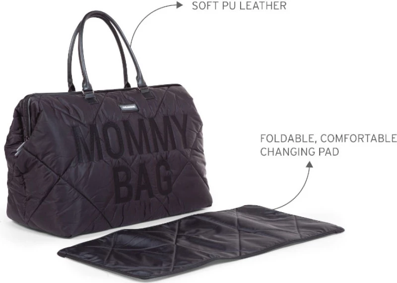 Childhome Τσάντα-αλλαξιέρα ΜOMMY BAG PUFFERED Μαύρο