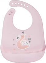 Saro Σαλιάρα Σιλικόνης Flamingo +6m