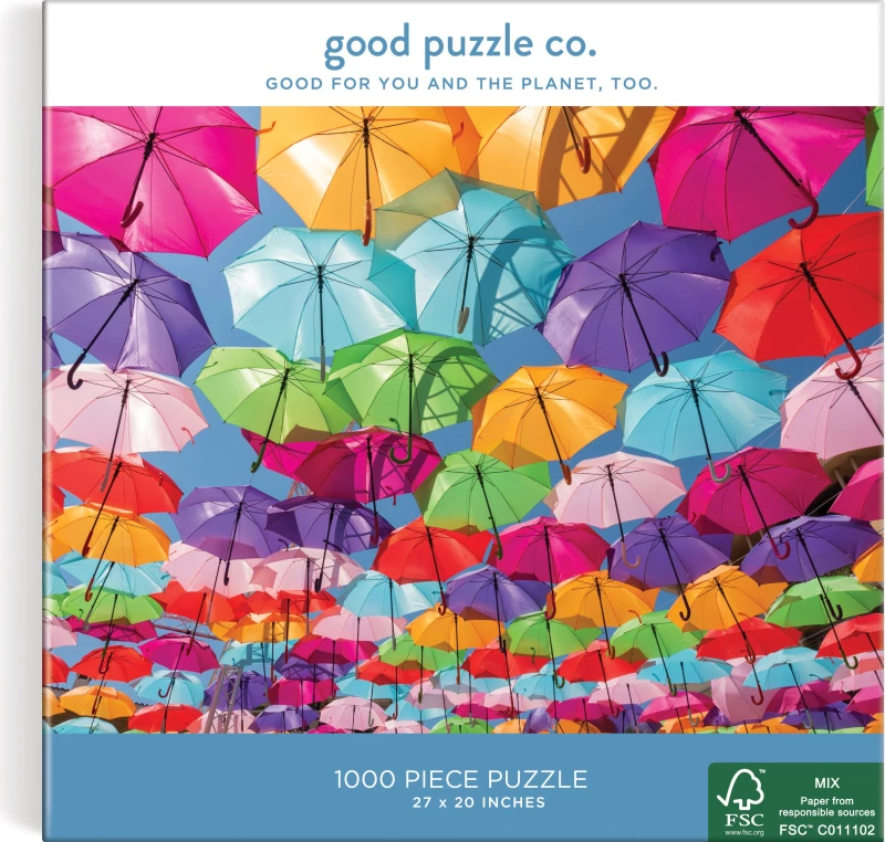 Good Puzzle Company Παζλ 1000 κομματιών "Rainbow Umbrellas"