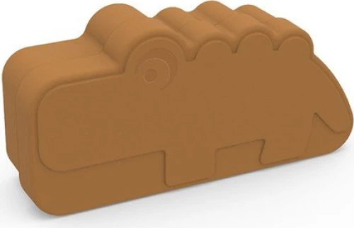 Done By Deer Croco Mustard Παιδικό Δοχείο Φαγητού Καφέ 21.3x10.4x6.2 cm