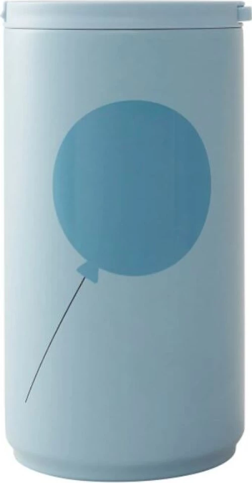 Design Letters Ποτήρι Θερμός με Καλαμάκι Γαλάζιο 350ml