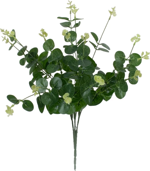 GloboStar Eucalyptus 78295 Τεχνητό Φυτό Ευκάλυπτος με Φύλλωμα Πράσινο/Λευκό Υ45cm