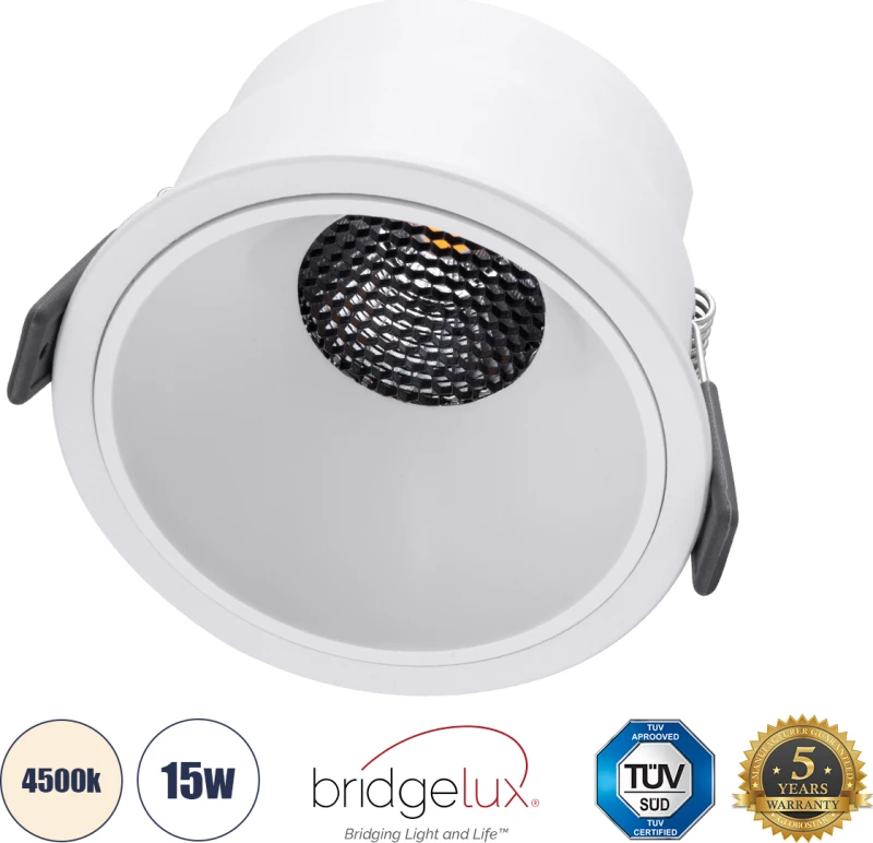 GloboStar PLUTO-B 60260 Χωνευτό LED Spot Downlight TrimLess 10.4xΥ6.5cm Φυσικό Λευκό