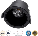 GloboStar PLUTO-M 60256 Χωνευτό LED Spot Downlight TrimLess Φ8.4x5.9cm Φυσικό Λευκό