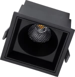 GloboStar PLUTO-B 60280 Χωνευτό LED Spot Downlight TrimLess Φυσικό Λευκό Φ10.4x6.5cm Μαύρο