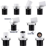 GloboStar VIRGO-S 60303 Χωνευτό LED Spot Downlight TrimLess Θερμό Λευκό Φ9x9cm Λευκό με Μαύρο Κάτοπτρο