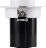 GloboStar VIRGO-S 60303 Χωνευτό LED Spot Downlight TrimLess Θερμό Λευκό Φ9x9cm Λευκό με Μαύρο Κάτοπτρο