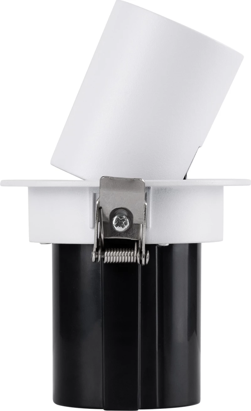 GloboStar VIRGO-S 60303 Χωνευτό LED Spot Downlight TrimLess Θερμό Λευκό Φ9x9cm Λευκό με Μαύρο Κάτοπτρο