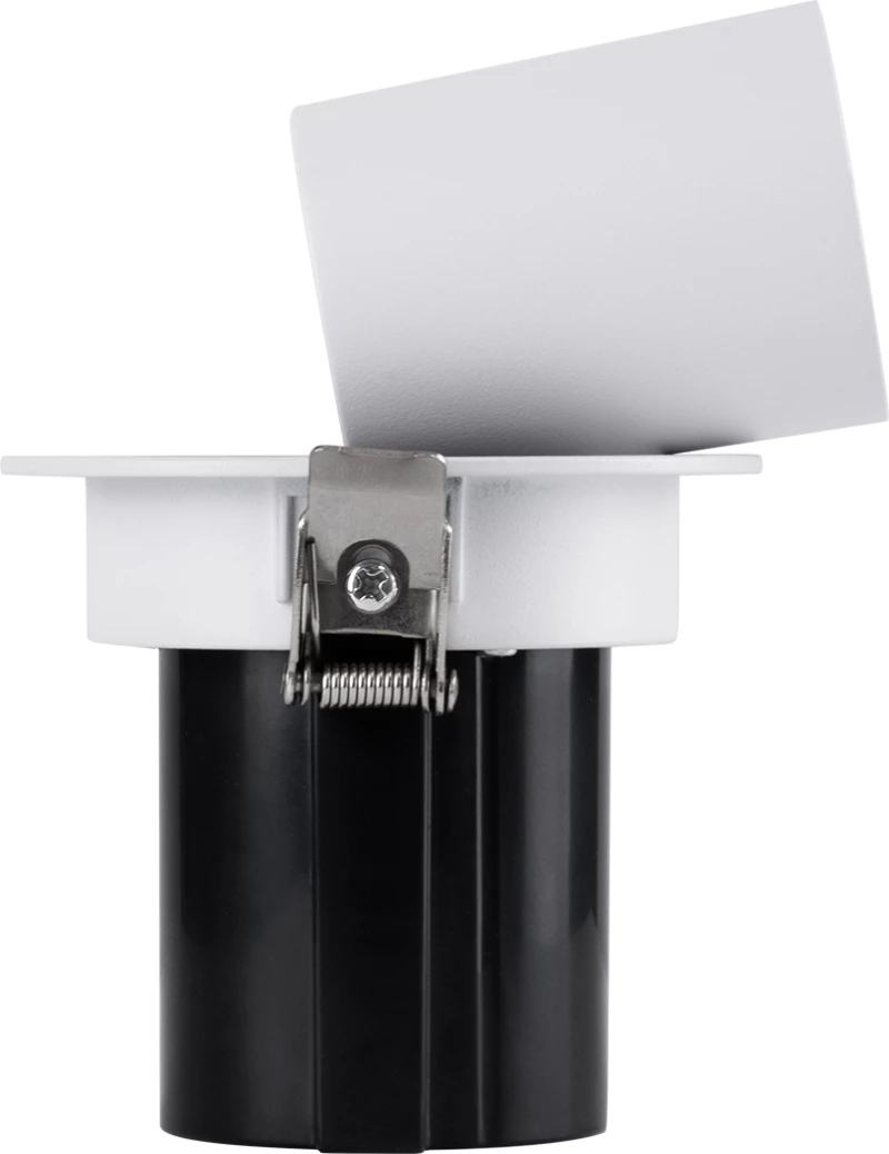 GloboStar VIRGO-S 60303 Χωνευτό LED Spot Downlight TrimLess Θερμό Λευκό Φ9x9cm Λευκό με Μαύρο Κάτοπτρο