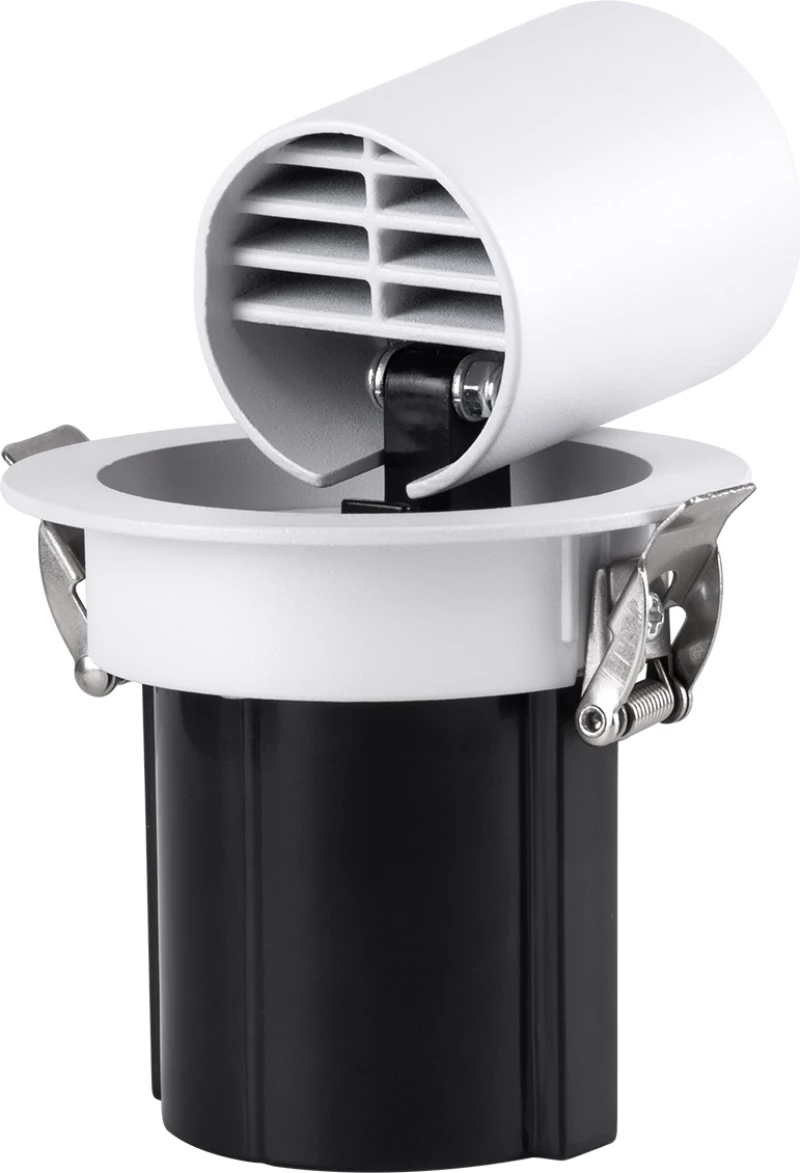GloboStar VIRGO-S 60303 Χωνευτό LED Spot Downlight TrimLess Θερμό Λευκό Φ9x9cm Λευκό με Μαύρο Κάτοπτρο