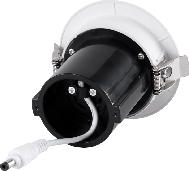 GloboStar VIRGO-S 60303 Χωνευτό LED Spot Downlight TrimLess Θερμό Λευκό Φ9x9cm Λευκό με Μαύρο Κάτοπτρο