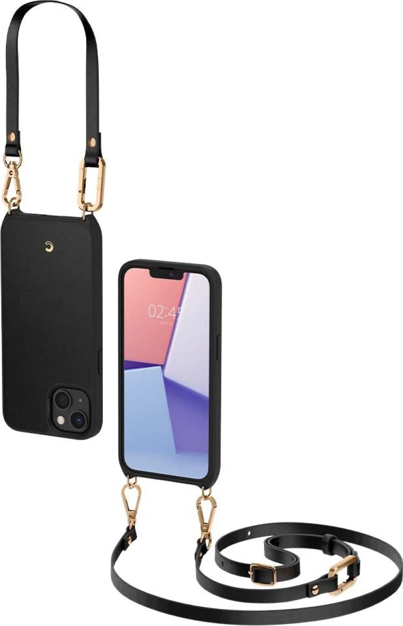 Spigen Cyrill Classic Charm Back Cover Πλαστικό / Σιλικόνης με Λουράκι Μαύρο (iPhone 13 Pro Max)