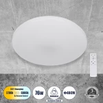 GloboStar 61017 Πλαφονιέρα Οροφής LED 76W με Τηλεχειριστήριο Dimmable Φ48cm Λευκό