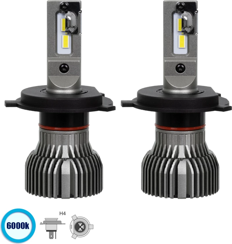 GloboStar 85642 H4 150W E30 Line KIT Αυτοκινήτου & Φορτηγού Can-Bus LED 9-32V Αδιάβροχο IP66 Ψυχρό Λευκό 6000K