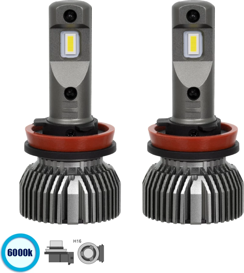 GloboStar 85647 H16 100W 14000lm E30 Line KIT Can-Bus LED 9-32V Αδιάβροχο IP66 Ψυχρό Λευκό 6000K