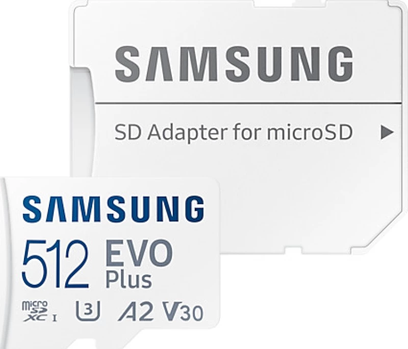 Samsung Evo Plus (2021) microSDXC 512GB Class 10 U3 V30 A2 UHS-I με αντάπτορα