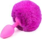 AFTERDARK BUTT PLUG WITH POMPOM LIGHT PURPLE 7cm