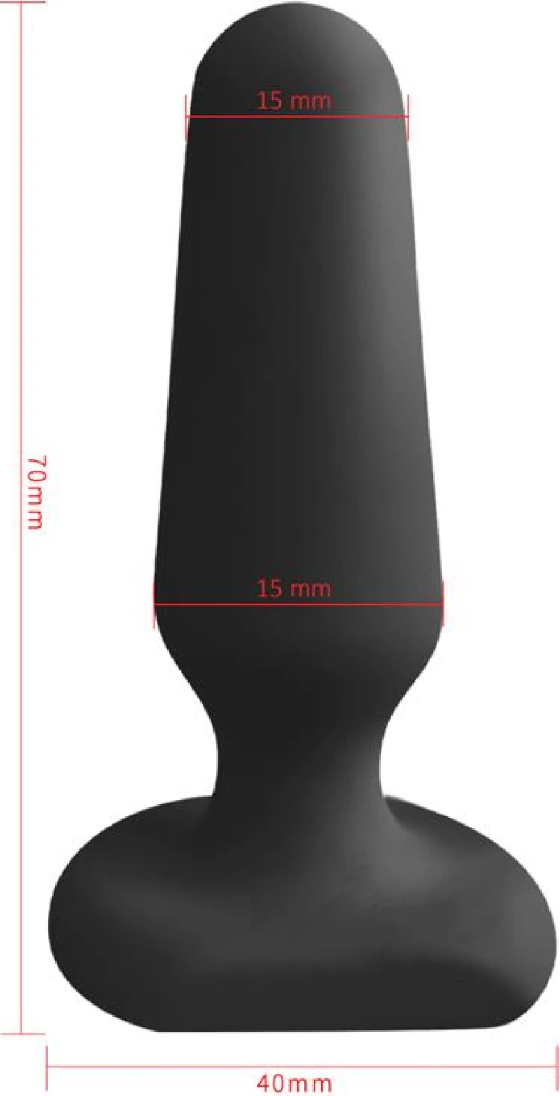 LATETOBED DOON SILICONE BUTT PLUG BLACK 7cm