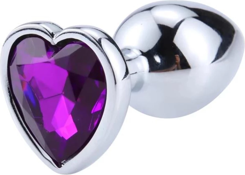 AFTERDARK HEART SHAPED BUTT PLUG LAVENDER PURPLE 7cm