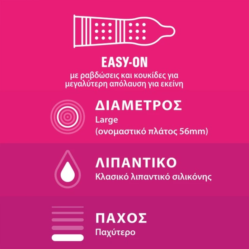 DUREX Προφυλακτικά Pleasuremax 6τμχ