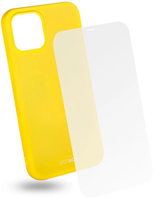 EGOBOO  Tempered Glass + Case Rubber TPU Lime (iPhone 12 Pro Max)