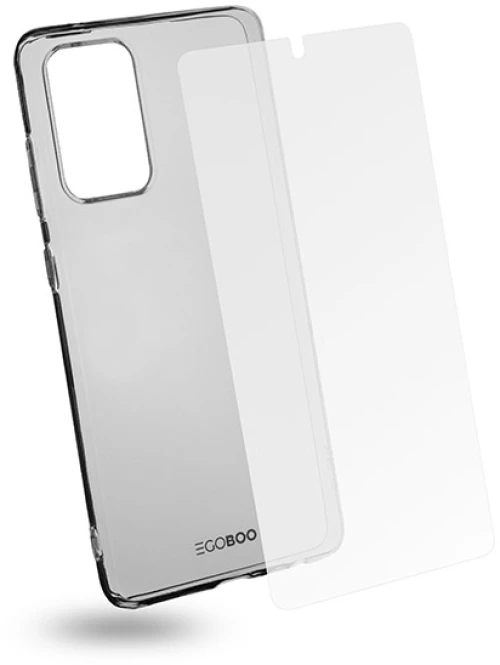 EGOBOO  Tempered Glass + Case TPU Transparent (Samsung A72)