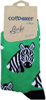 Κάλτσες Unisex, Cotboxer, Zebra, Πράσινες.