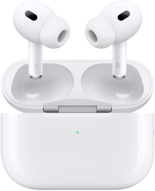 Apple AirPods Pro 2nd Generation In-ear Bluetooth Handsfree Ακουστικά με Αντοχή στον Ιδρώτα και Θήκη Φόρτισης Λευκά