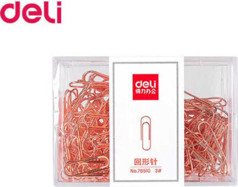 Συνδετήρες Deli No3 28mm 160τμχ Μπρονζέ 231.360786