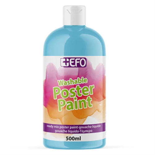 Τέμπερα +Efo Poster Paint 500ml 1τμχ Γαλάζιο 385516